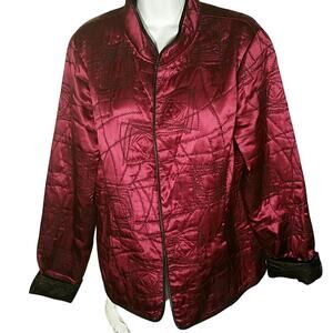 Mark Singer Burgundy Silk Jacket. L